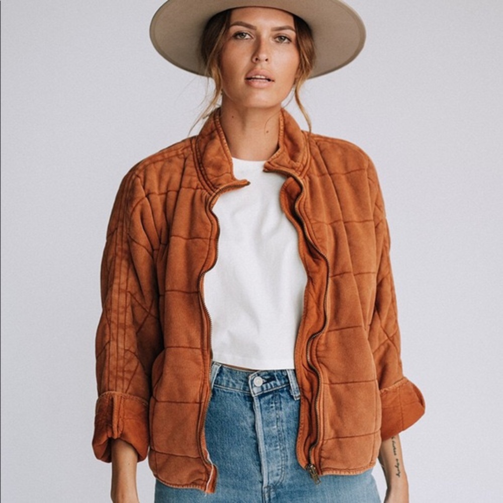 Free People Dolman Jacket Terracotta/Myrrh
